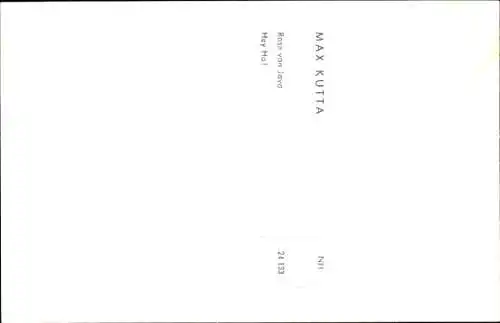 Ak Sänger Max Kutta, Portrait, Autogramm