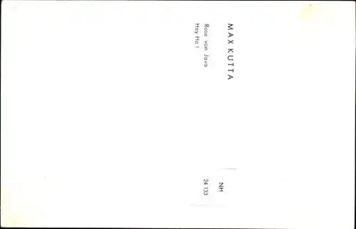 Ak Sänger Max Kutta, Portrait, Autogramm