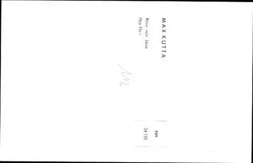 Ak Sänger Max Kutta, Portrait, Autogramm