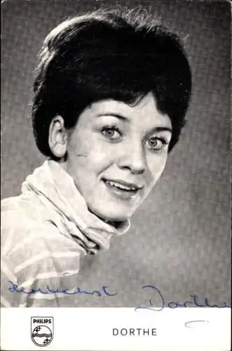 Ak Sängerin Dorthe, Portrait, Autogramm