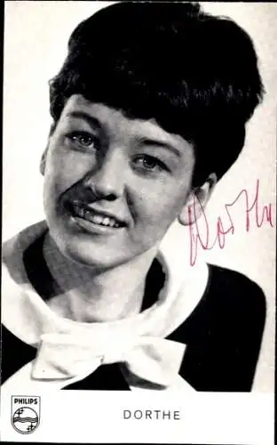 Ak Sängerin Dorthe, Portrait, Autogramm