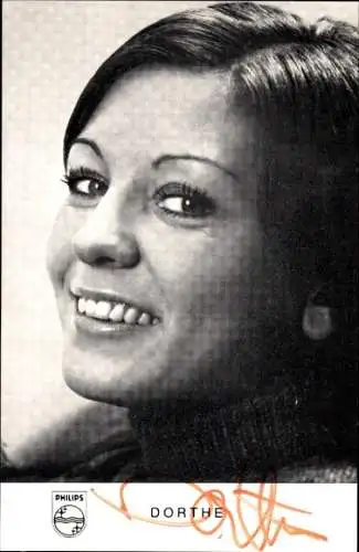 Ak Sängerin Dorthe, Portrait, Autogramm