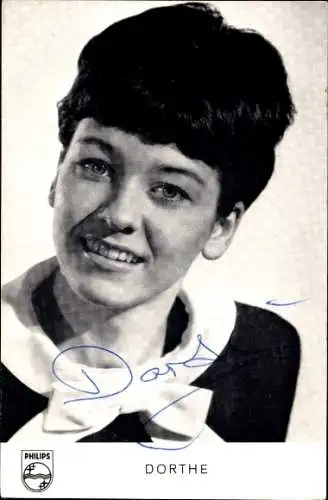 Ak Sängerin Dorthe, Portrait, Autogramm