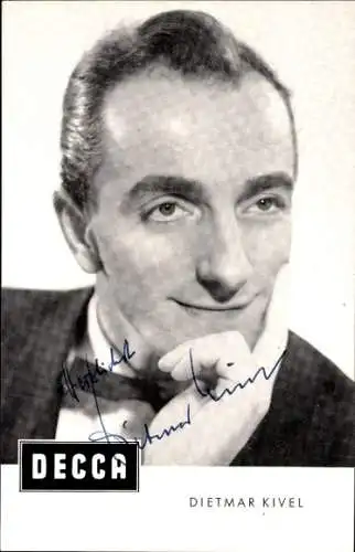 Ak Sänger Dietmar Kivel, Portrait, Autogramm