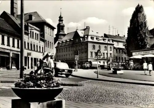 Ak Reichenbach im Vogtland, Bahnhofstraße, Roßplatz