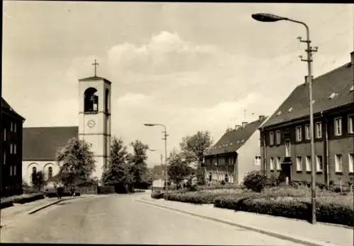 Ak Glauchau in Sachsen, Geschwister-Scholl-Straße, katholische Kirche