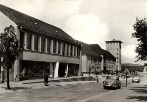 Ak Aue im Erzgebirge Sachsen, Zeller Berg, Kaufhaus, Wilhelm Pieck Oberschule