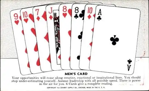 Ak Spielkarten, Kartenlegen, Men's Card