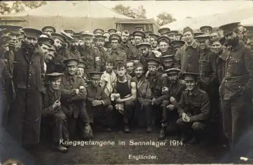 Foto Ak Schloss Neuhaus Paderborn in Westfalen, Sennelager, Kriegsgefangene Engländer, I WK