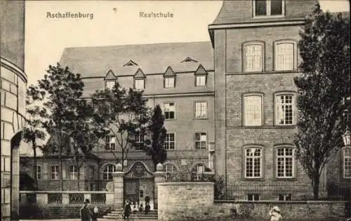 Ak Aschaffenburg in Unterfranken, Realschule