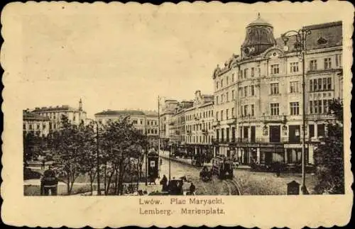 Ak Lwiw Lwów Lemberg Ukraine, Marienplatz