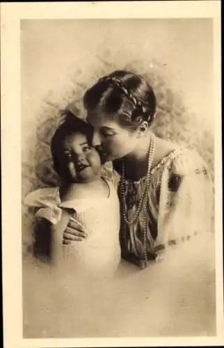 Ak Comtesse de Paris, Isabelle d’Orléans Bragance, Prince Francois