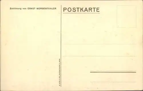 Künstler Ak Morgenthaler, Bern, Berner Kunsthalle, Fest 1920, Bernischer Orchester-Verein