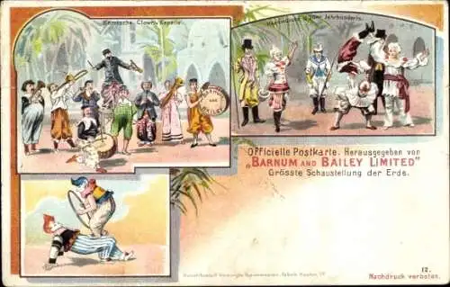 Litho Barnum and Bailey Limited, Größte Schaustellung der Erde, Clown Kapelle, Hanswürste