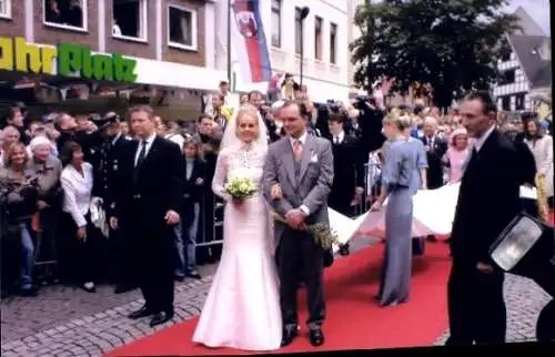 Foto Ak Fürst Alexander zu Schaumburg Lippe, Nadja Anna Zsöks, Hochzeit