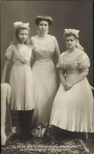 Ak Prinzessin Karl von Hohenzollern, Josephine von Belgien, Prinzessin Stephanie, Marie Antoinette