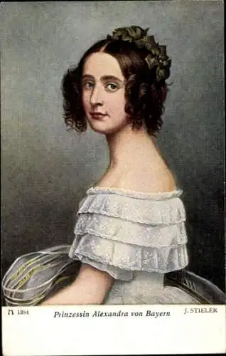 Künstler Ak Stieler, J., Prinzessin Alexandra von Bayern, Portrait