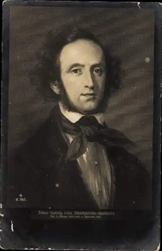 Künstler Ak Komponist Jakob Ludwig Felix Mendelssohn Bartholdy