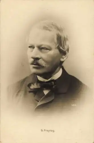 Ak Schriftsteller Gustav Freytag, Portrait