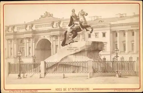 Kabinett Foto Sankt Petersburg Russland, Denkmal Peter der Große