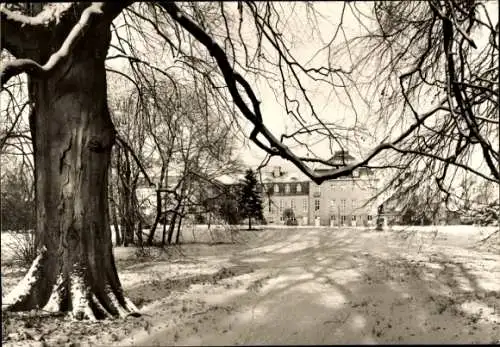 Ak Karlsburg in Vorpommern, Schloss, jetzt Institut für Diabetes Gerhardt Katsch, Winter