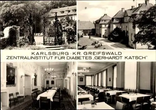 Ak Karlsburg in Vorpommern, Schloss, Zentralinstitut für Diabetes Gerhardt Katsch, Barocksaal