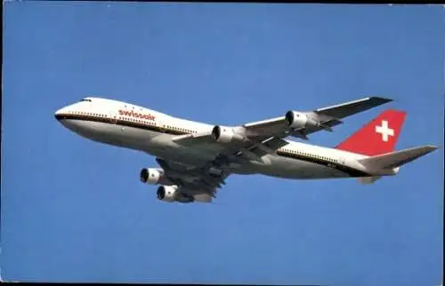 Ak Passagierflugzeug, Swissair, Boeing 747 B