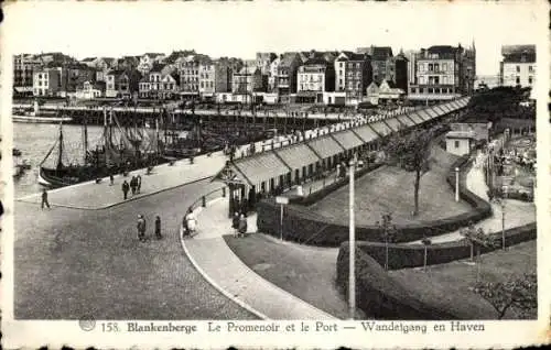 Ak Blankenberghe Blankenberge Westflandern, Promenade, Hafen