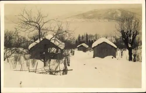 Ak Balestrand Sogndal Norwegen, Panorama, Schnee