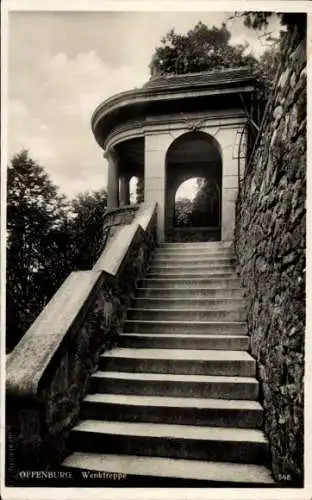 Ak Offenburg Ortenaukreis, Blick auf die Wenktreppe