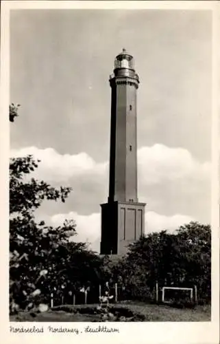 Ak Norderney in Ostfriesland, Leuchtturm, Gesamtansicht