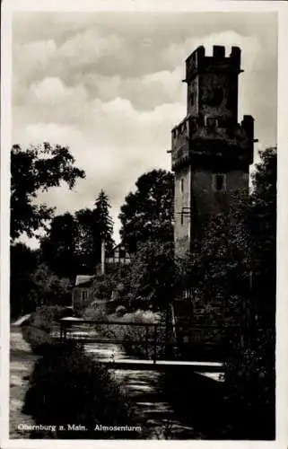 Ak Obernburg am Main, Aschaffenburg in Unterfranken Bayern, Almosenturm