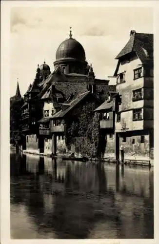 Ak Nürnberg in Mittelfranken, Insel Schütt, Synagoge