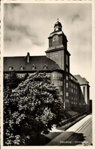 Ak Flensburg in Schleswig Holstein, Ansicht vom Gymnasium