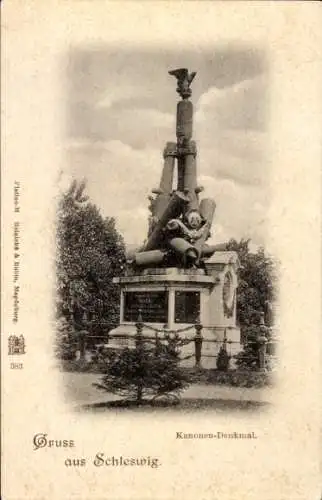 Ak Schleswig an der Schlei, Kanonen-Denkmal