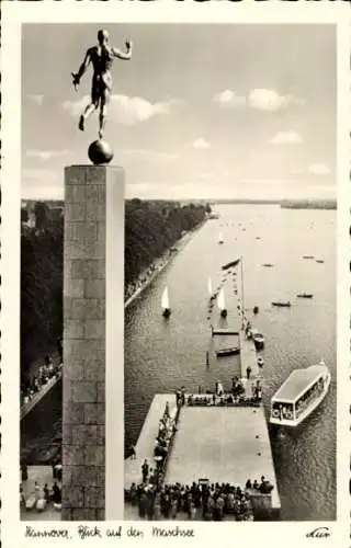 Ak Südstadt Hannover, Maschsee, Panorama, Denkmal