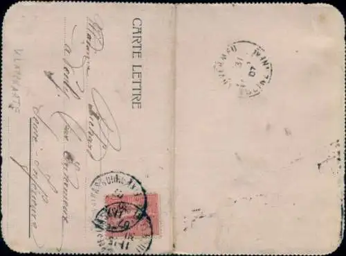 Stoff Klapp Ak Kitsch, Fische, Blumen, Stoffschleife