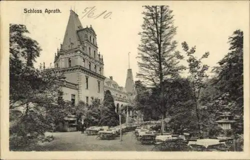 Ak Aprath Wülfrath im Bergischen Land, Schloss, Terrasse