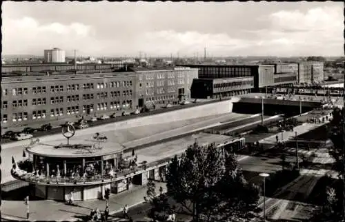 Ak Duisburg im Ruhrgebiet, Hauptbahnhof aus der Vogelschau