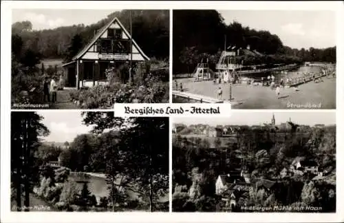 Ak Haan Nordrhein Westfalen, Heidberger Mühle, Ittertal, Strandbad, Heimatmuseum, Heidberger Mühle