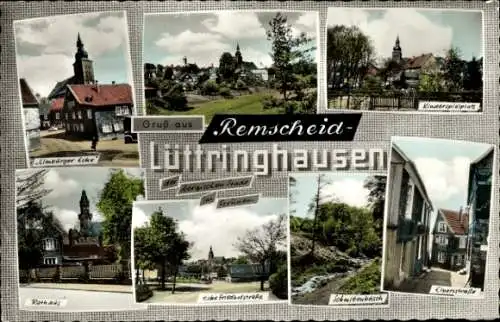 Ak Lüttringhausen Remscheid im Bergischen Land, Limburger Ecke, Spielplatz, Rathaus