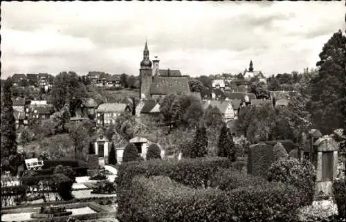 Ak Lüttringhausen Remscheid im Bergischen Land, Blick auf den Ort vom Friedhof