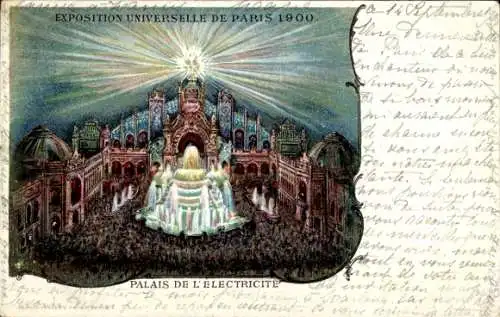 Litho Paris, Weltausstellung 1900, Palais de l'Electricite