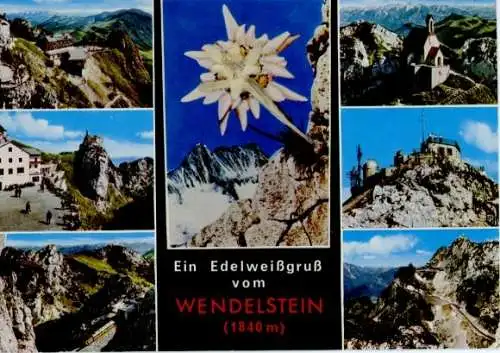 Material Ak Wendelstein, Edelweiße, Bahn, Gebirge, Kirche