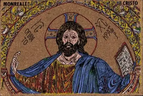 Leder Ak Monreale, Jesus-Porträt