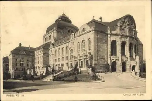 Ak Freiburg im Breisgau, Stadttheater