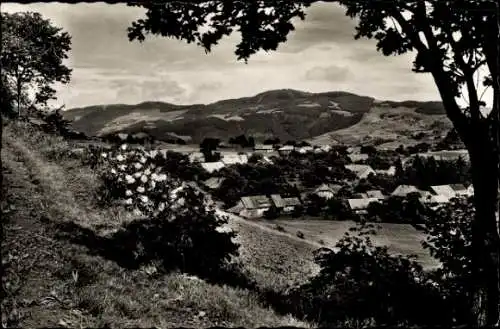 Ak Gresgen Zell im Wiesental, Gasthaus Pension zum Löwen, Panorama