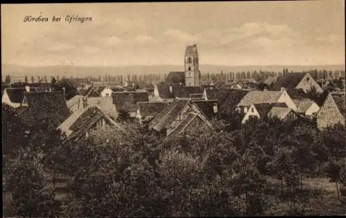 Ak Efringen Kirchen Kr. Lörrach, Totalansicht der Stadt