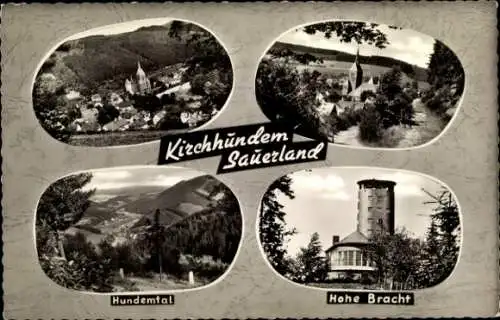 Ak Kirchhundem Sauerland, Hundemtal, Hohe Bracht, Kirche