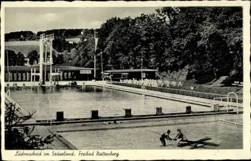 Ak Lüdenscheid im Märkischen Kreis, Freibad Nattenberg